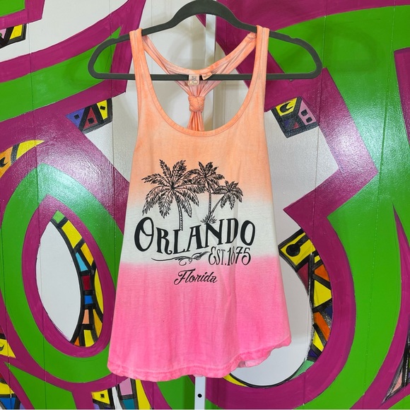 Beach by Exist, Orlando Florida Cool Graphic Tank Top. Size Large. - Picture 1 of 6